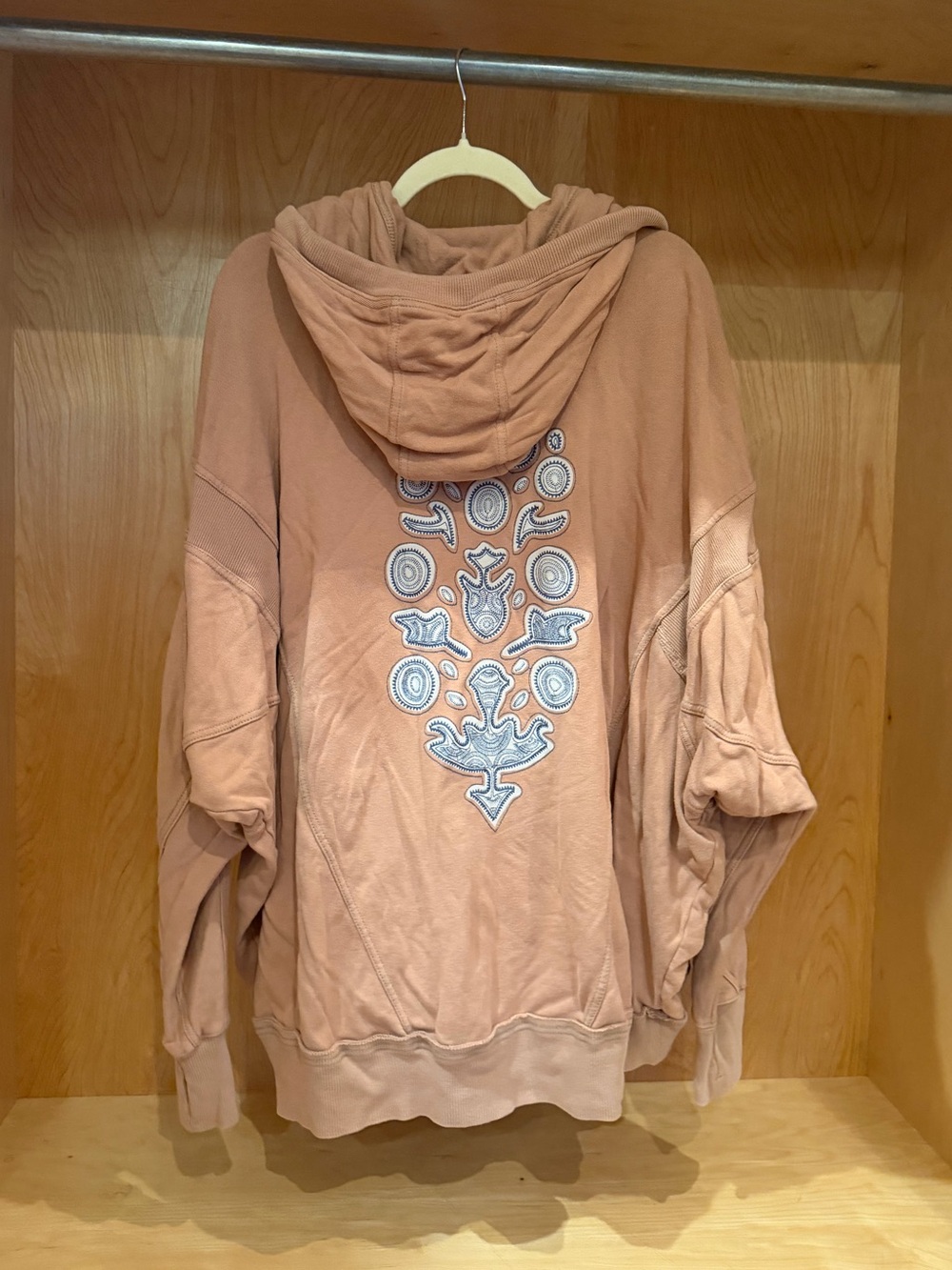 Free People Women’s Hooded Pullover Sweatshirt Oversized